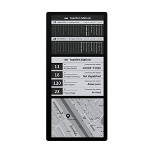 E-Paper Bus Stop Signs with Triple Display